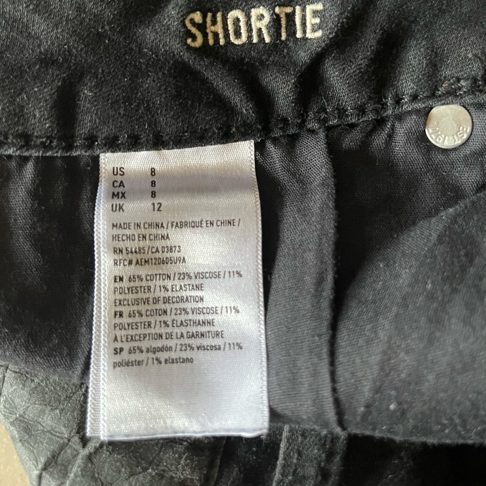 AE black Shortie Denim Shorts - Picture 5 of 5